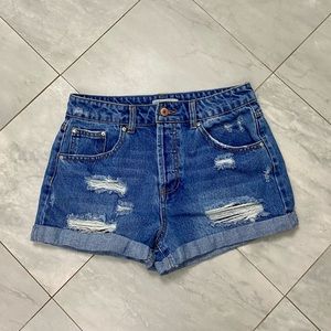 Destroyed Jean Shorts